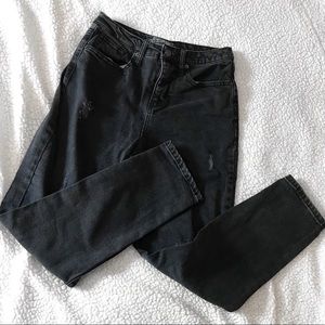 distressed mom jeans